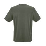 T-shirt unissexo de algodão orgânico em malha canelada 180 g/m² Maya cor verde militar vista traseira 
