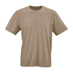 T-shirt unissexo de algodão orgânico em malha canelada 180 g/m² Maya cor castanho-claro vista frontal 