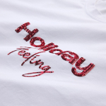 T-shirt unissexo de algodão orgânico em malha canelada 180 g/m² Maya vista de detalhe 