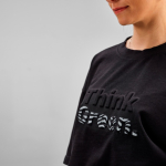 T-shirt unissexo em algodão orgânico, corte oversize 240 g/m² Paloma cor preto segunda vista ambiente