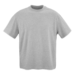 T-shirt unissexo em algodão orgânico, corte oversize 240 g/m² Paloma cor cinzento mesclado vista frontal 