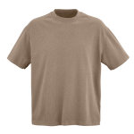 T-shirt unissexo em algodão orgânico, corte oversize 240 g/m² Paloma cor castanho-claro vista frontal 