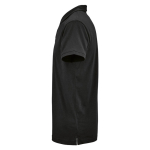 Polo unissexo de algodão orgânico de manga curta 160 g/m² Ipanema cor preto terceira vista 