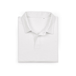 Polo unissexo de algodão orgânico de manga curta 160 g/m² Ipanema cor branco segunda vista frontal 