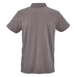 Polo unissexo de algodão orgânico de manga curta 160 g/m² Ipanema cor cinzento vista traseira 