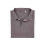 Polo unissexo de algodão orgânico de manga curta 160 g/m² Ipanema cor cinzento segunda vista frontal 