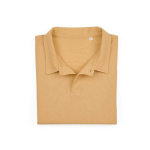 Polo unissexo de algodão orgânico de manga curta 160 g/m² Ipanema cor amarelo segunda vista frontal 
