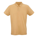 Polo unissexo de algodão orgânico de manga curta 160 g/m² Ipanema cor amarelo vista frontal 