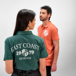 Polo unissexo de algodão orgânico de manga curta 160 g/m² Ipanema cor cor-de-laranja segunda vista ambiente