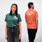 Polo unissexo de algodão orgânico de manga curta 160 g/m² Ipanema cor cor-de-laranja vista de ambiente 