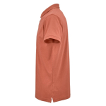 Polo unissexo de algodão orgânico de manga curta 160 g/m² Ipanema cor cor-de-laranja terceira vista 