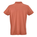 Polo unissexo de algodão orgânico de manga curta 160 g/m² Ipanema cor cor-de-laranja vista traseira 