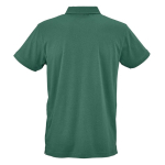 Polo unissexo de algodão orgânico de manga curta 160 g/m² Ipanema cor verde-escuro vista traseira 