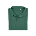Polo unissexo de algodão orgânico de manga curta 160 g/m² Ipanema cor verde-escuro segunda vista frontal 