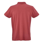 Polo unissexo de algodão orgânico de manga curta 160 g/m² Ipanema cor cor-de-laranja escuro vista traseira 