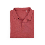 Polo unissexo de algodão orgânico de manga curta 160 g/m² Ipanema cor cor-de-laranja escuro segunda vista frontal 
