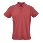 Polo unissexo de algodão orgânico de manga curta 160 g/m² Ipanema cor cor-de-laranja escuro vista frontal 