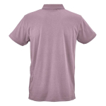 Polo unissexo de algodão orgânico de manga curta 160 g/m² Ipanema cor lilás vista traseira 