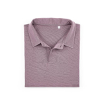 Polo unissexo de algodão orgânico de manga curta 160 g/m² Ipanema cor lilás segunda vista frontal 