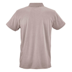 Polo unissexo de algodão orgânico de manga curta 160 g/m² Ipanema cor cinzento topo vista traseira 