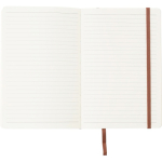 Caderno A5 em PU reciclado com fecho elástico e folhas pautadas quinta vista