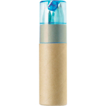 Conjunto de lápis de madeira FSC em tubo de cartão com afia-lápis cor azul-claro primeira vista