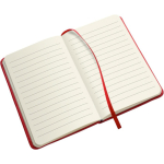 Caderno A6 em PU reciclado com fecho elástico, folhas pautadas terceira vista