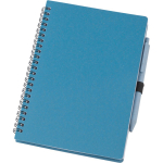 Caderno A5 de palha de trigo e plástico com esferográfica, folhas pautadas segunda vista