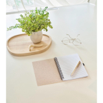 Caderno A5 de palha de trigo e plástico com esferográfica, folhas pautadas sexta vista