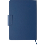 Conjunto A5 de caderno em pele sintética com caneta e folhas pautadas terceira vista