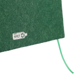 Caderno A5 em feltro reciclado com fecho em pele sintética e folhas pautadas sétima vista