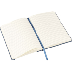 Caderno A5 em pele sintética com fecho elástico e folhas quadriculadas décima primeira vista