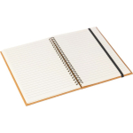 Caderno A5 em pele sintética reciclada com folhas pautadas terceira vista