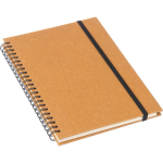 Caderno A5 em pele sintética reciclada com folhas pautadas quarta vista
