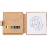 Conjunto de colorir em cartão com lápis de cor e desenhos infantis terceira vista
