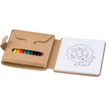 Conjunto de colorir em cartão com lápis de cor e desenhos infantis quinta vista