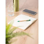 Caderno A5 com capa em kraft lavado, design flexível e folhas pautadas sétima vista