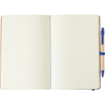 Caderno A5 em cartão reciclado com esferográfica e folhas em branco terceira vista