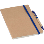 Caderno A5 em cartão reciclado com esferográfica e folhas em branco quarta vista