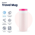 Copo térmico de aço inoxidável com mecanismo anti-gotejo Dopper 400 ml cor cor-de-rosa quarta vista