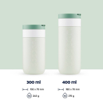 Copo térmico de aço inoxidável com mecanismo anti-gotejo Dopper 400 ml cor verde bosque sétima vista