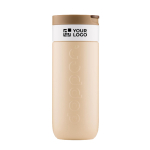 Copo térmico de aço inoxidável com mecanismo anti-gotejo Dopper 400 ml cor castanho-claro vista principal