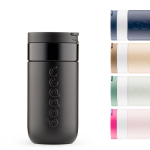 Copo térmico de viagem em aço inoxidável com tampa basculante Dopper 300 ml cor preto sétima vista