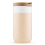 Copo térmico de viagem em aço inoxidável com tampa basculante Dopper 300 ml cor castanho-claro segunda vista