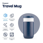 Copo térmico de viagem em aço inoxidável com tampa basculante Dopper 300 ml sétima vista