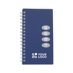Agenda de bolso com vista semanal e certificação FSC® cor azul vista principal