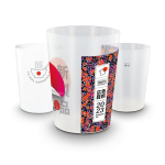 Copo reutilizável e reciclável de plástico versão mini 220 ml cor translúcido