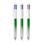 Caneta de plástico feita na UE multicarga e tinta de 4 cores BIC® cor verde