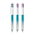 Caneta de plástico feita na UE multicarga e tinta de 4 cores BIC® cor turquesa