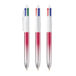 Caneta de plástico feita na UE multicarga e tinta de 4 cores BIC® cor fúcsia